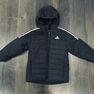 Adidas Black Puffer Jacket with Hood